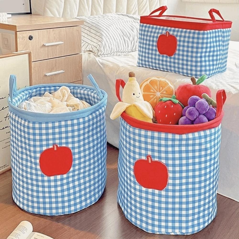 Large Capacity Cute Laundry Basket Space Saving with Handle Dirty Clothes Storage Basket Folding Clothes Storage Organizer Toys