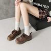 Women's Fall and Winter Angola Red Vertical Stripes Stockings Boneless Mid-calf Cotton Socks