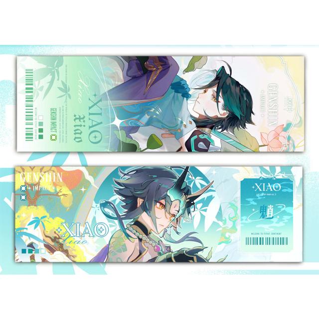 Genshin Impact Collection Karty Hry Záložka Furina Neuvillette Wriothesley Laser Oboustranná vstupenka Anime Tarotová karta Dárek