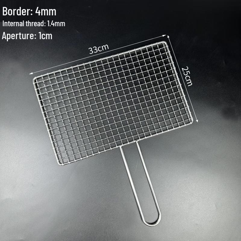 304 Stainless Steel BBQ Grill Net with Handle