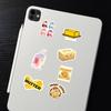 50PCS Waterproof Milk Yellow Butter Food Graffiti Stickers for DIY Phone Case and Laptop Decoration