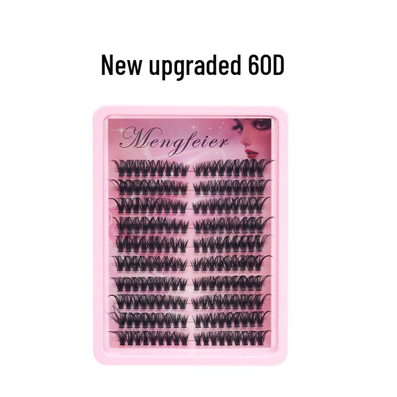 Набор накладных ресниц пучками 40P80P, изгиб D, для самостоятельного наращивания