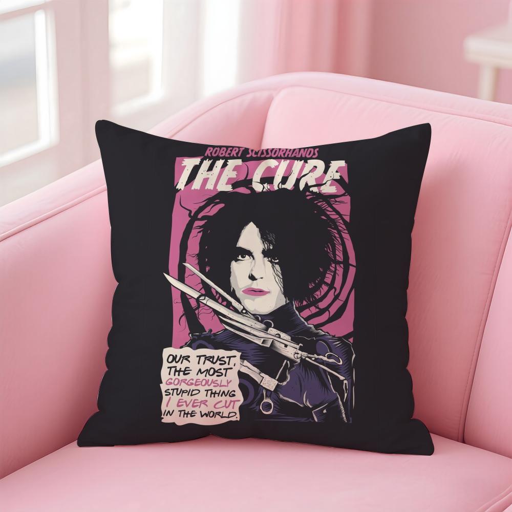 Band The Cure Cushion Cover Linen Pillowcase Cover Soft Decor For Sofa Home Room