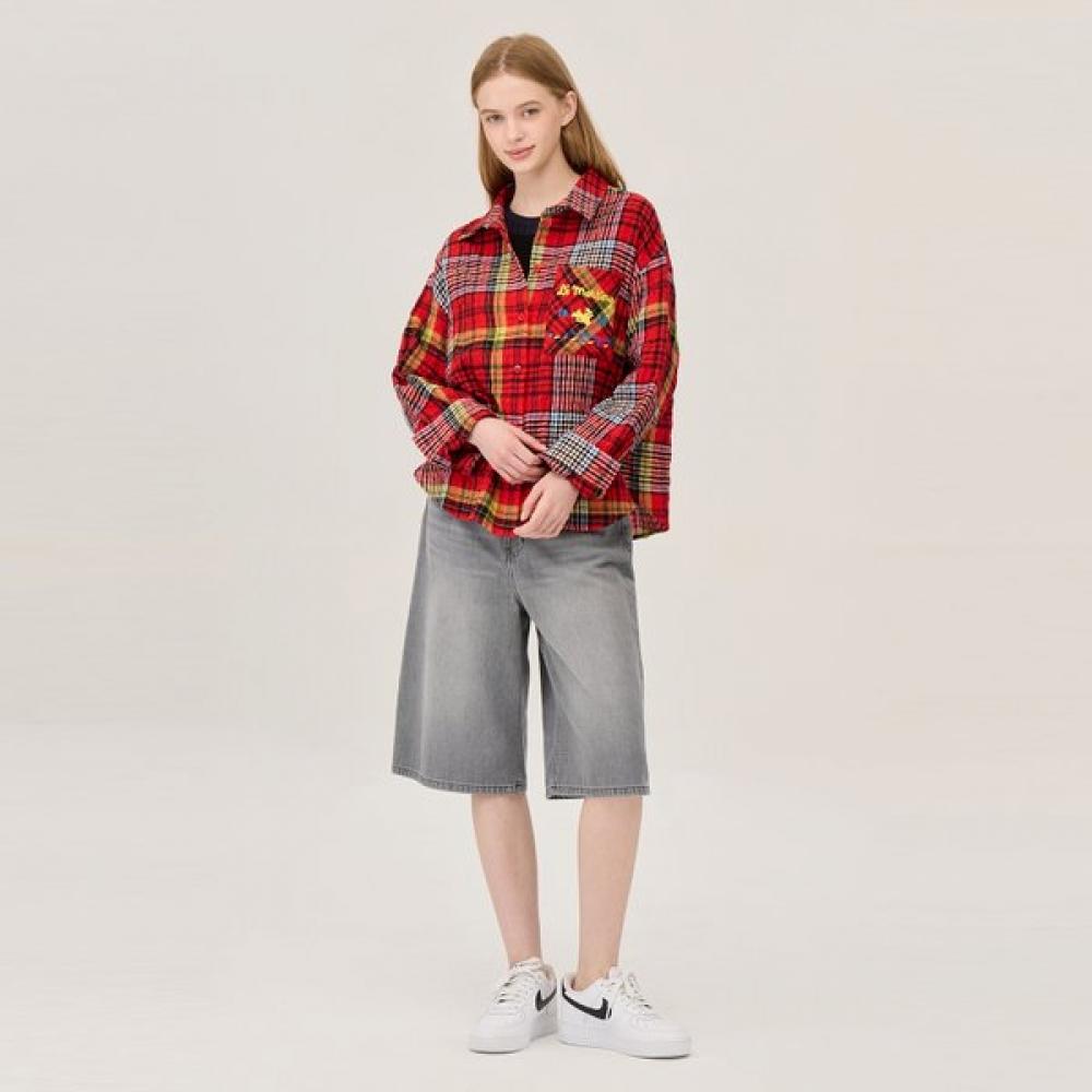 Benetton Check Blouse Margot Bablf1541