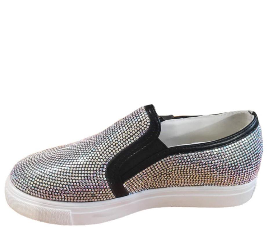 Femmes Plates Décontractées Chaussures Simples Mode 2024 Strass Bling Couture Plateforme Mocassins Chaussures De Luxe Décontractées Confortables Chaussures Femme