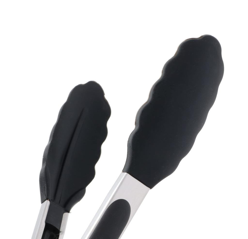 Takagi Silicone Tongs with Stoppers, 24cm, Set of 3, Cookware, Cooking Tongs, Easy OpenClose, Convenient Storage, Hard To Stick, Perfect for Serving,