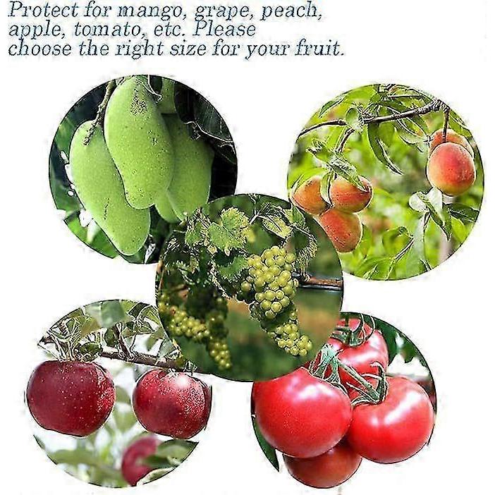 10PCS Fruit Protection Bags,Green Netting Bags for Fruit Trees, Garden Fruit Cover Mesh Bags with Drawstring for Plant Fruit Flower and Vegetables