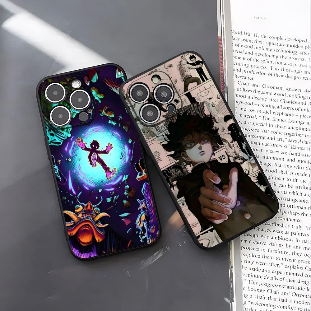 Anime Psycho 100 Phone Case For IPhone 17 Pro Max 16 15 14 Pro Max 13 11 X Xs Xr 8 7Plus Silicone Cover