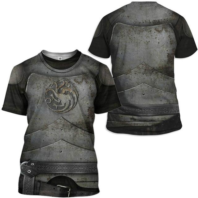 Dobře vypadající templářské oblečení s 3DT potiskem košil Harajuku s krátkým rukávem nejprodávanější letní novinka novinka