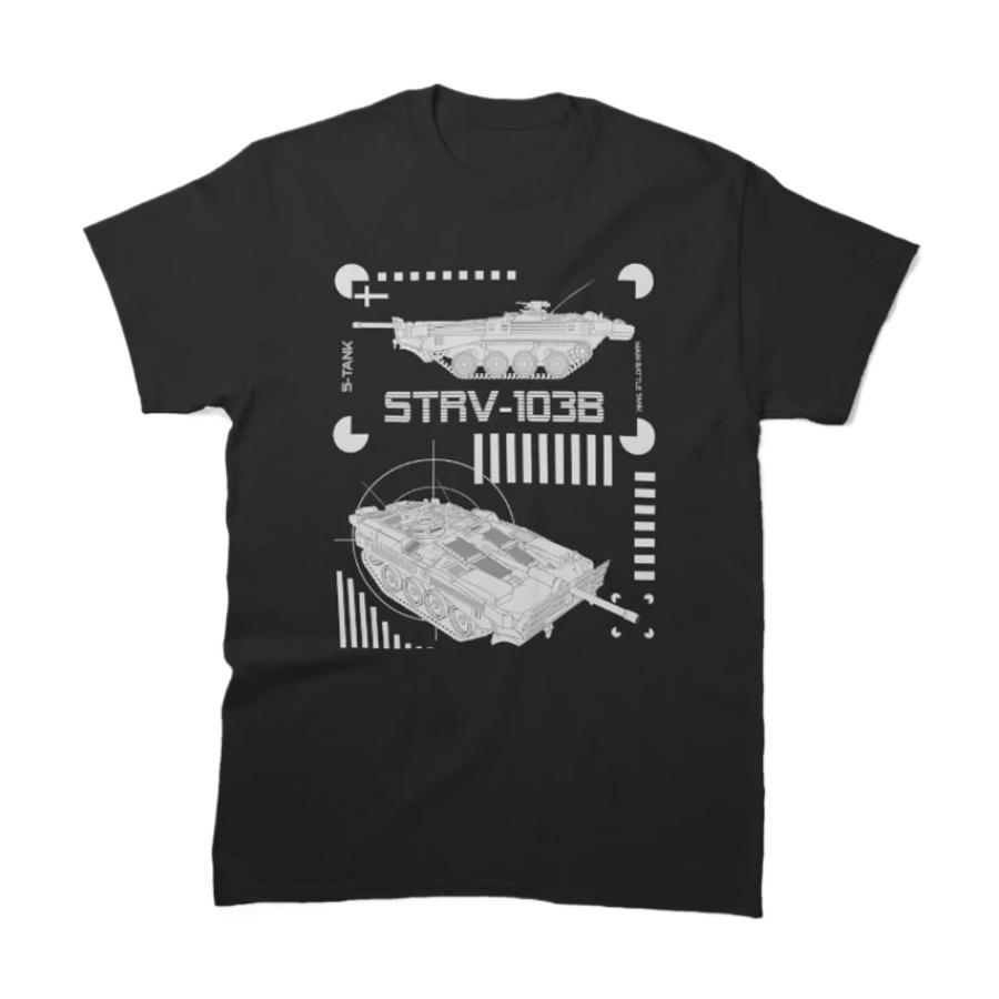

Swedish Strv103B Main Battle Tank TShirt 100 Cotton ONeck Summer Short Sleeve Casual Mens Tshirt Size S3XL S