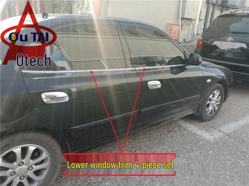 Outai Stainless Steel Window Trim for 04-12 Elantra - Door & Window Bright Strip Modification