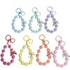 Acrylic Flower Beaded Phone Strap Keychain & Bag Accessory