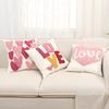 BUYNOW 1PC Velvet Heart Valentine's Day Pillow Case Cute Pink Bohemian Living Room Sofa Cushion Cover Home Bedroom Decor Cojines