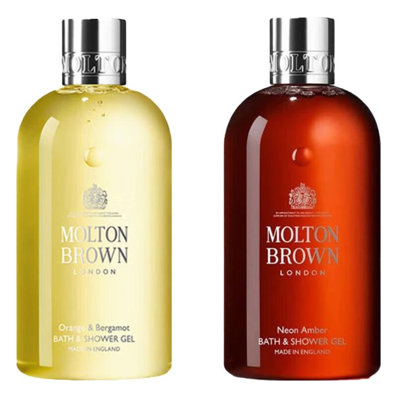 Molton Brown Citrus Bergamot & Neon Amber Duschgel Duo Set, 2 x 300ml