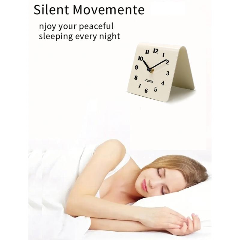 Modern Bedsides Table Analog Clock With Big Number Birthday Christmas Gift For Elderly And Kids No Battery Included