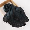 New women's bag head printed yarn scarf, Malaysian wrinkled splicing fashion package headscarf