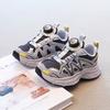 Boys' shoes 2025 spring and summer new girls' dad shoes older children's rotating button breathable autumn children's sports shoes