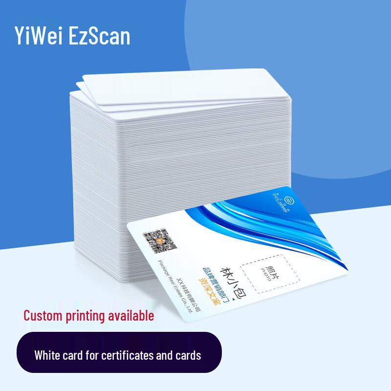 Ezscan PC-8654 Белые ПВХ Карты 86x54mm