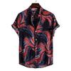 Summer Casual Holiday Beach Shirt 3D Plants Pattern T-shirt Retro Short Sleeve Street Vacation Outdoor Men's and Women's Shirt