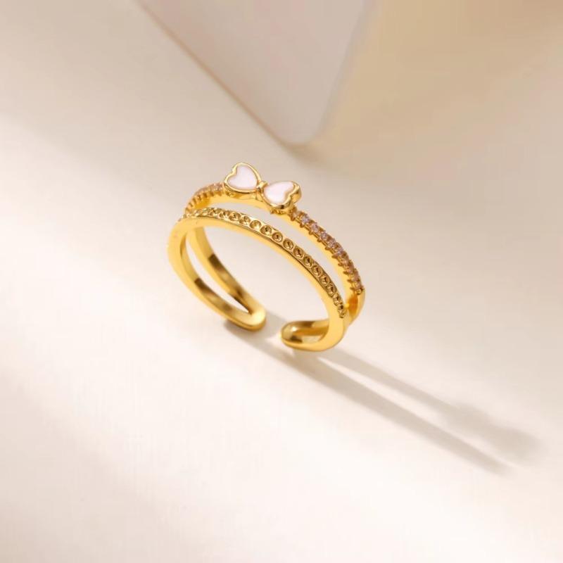 New fashionable geometric high-end versatile ring cold wind design simple belt buckle personalized trendy cool female ring