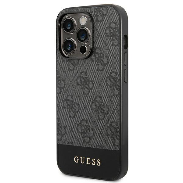 Étui pour iPhone 14 Pro Max Guess 4G Stripe Gris