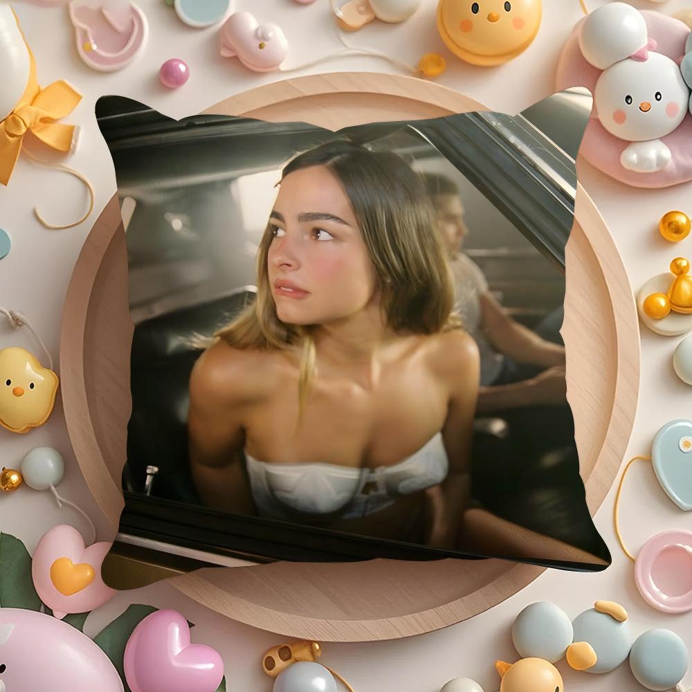 Singer A-Addison Rae Cushion Cover Home & Car Multi-Scene Pillow Cover - Reversible, Soft & Durable for Daily Use