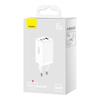 Fast GaN 2x USBC USB Charger 65W USBC Cable White