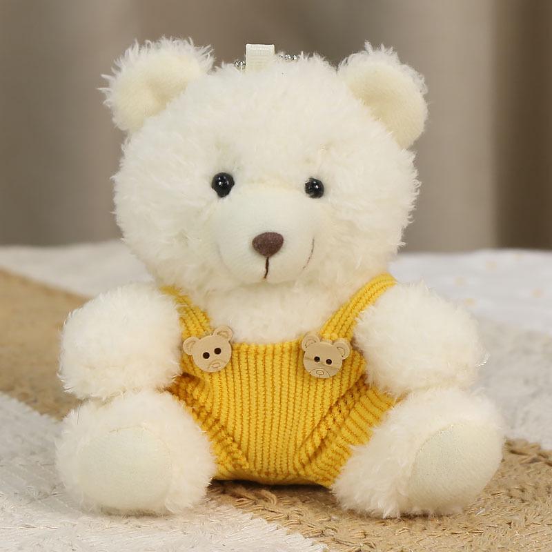 Charming Teddy Bear Keychain Plush Doll - Dressed Up Couple Backpack Ornament Gift