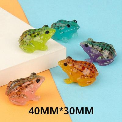 1 szt. Duży rozmiar DIY w kształcie żaby Ozdoba na biurko do domu Ozdoba dekoracyjna do akwarium Ozdoba do ogrodu miniaturowego Ozdoba świecąca w ciemności