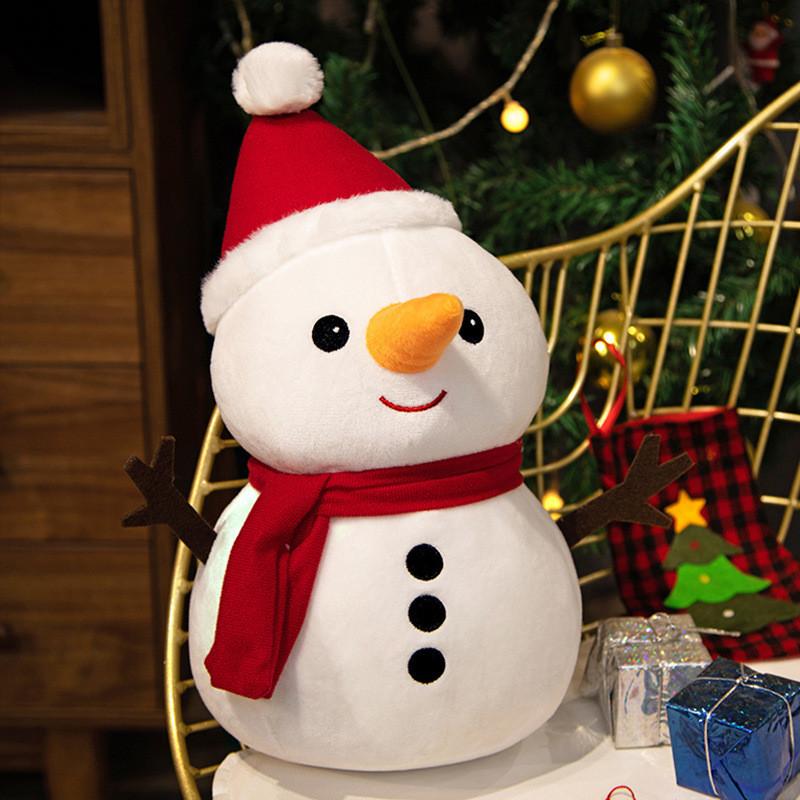 Christmas Reindeer Santa Claus Snowman Plush Doll With Soft Short Plush For Holiday Decor And Gift Giving