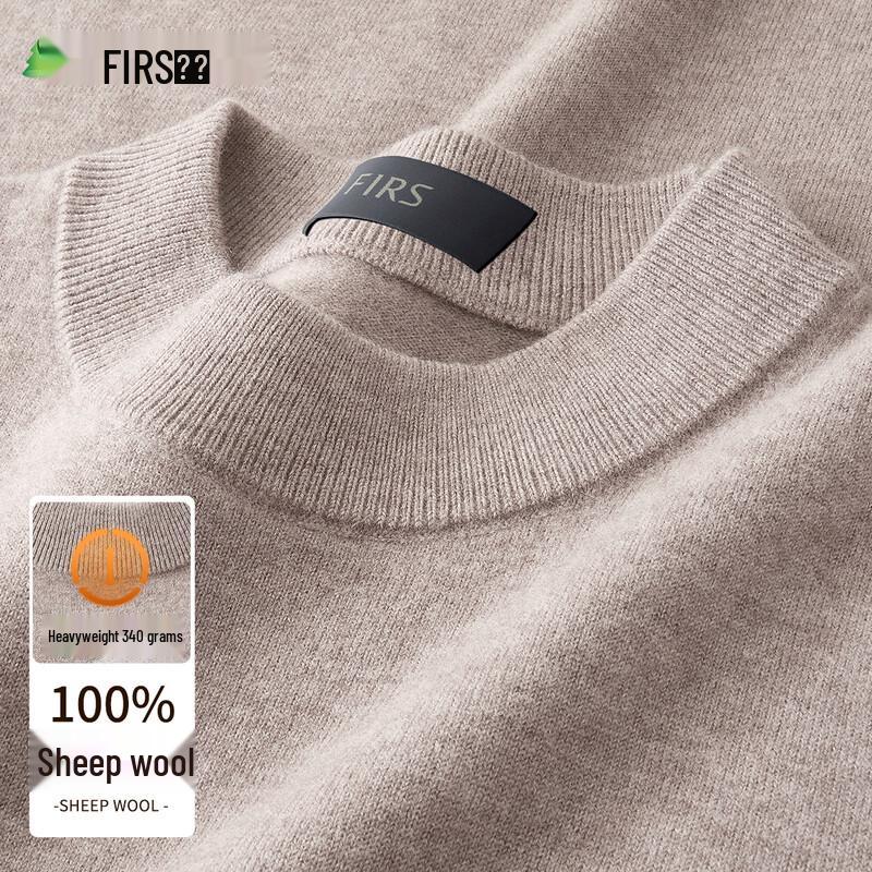 Мужской свитер FIRS из 100% мериносовой шерсти с полувысоким воротником 3XL 190/104A