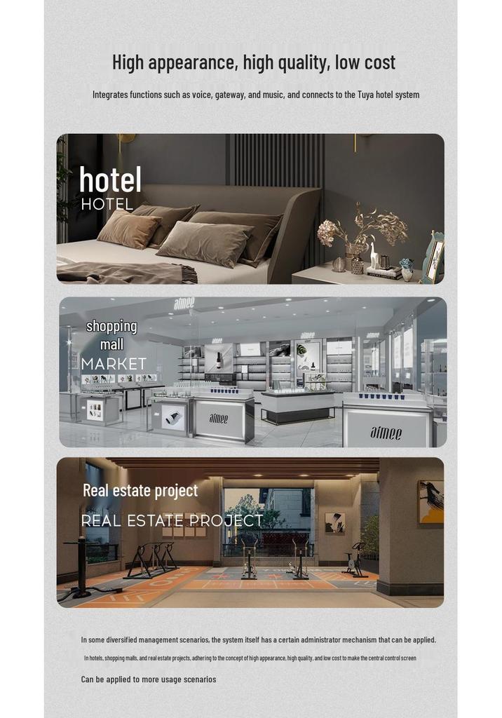 Tuya Smart 6-Inch Multi-Functional Central Control Screen: Whole House Smart Switch & Thermostat