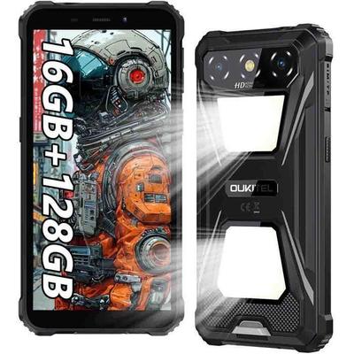 OUKITEL G3 Rugged Smartphone 6300mAh 6" Screen 16GB+128GB Unbreakable Mobile Phone Android 14 13MP Dual SIM 4G/GPS Black