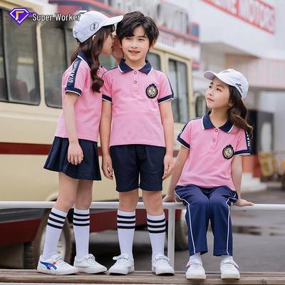 British Style Summer School Uniform Set for Primary and Middle School Kids