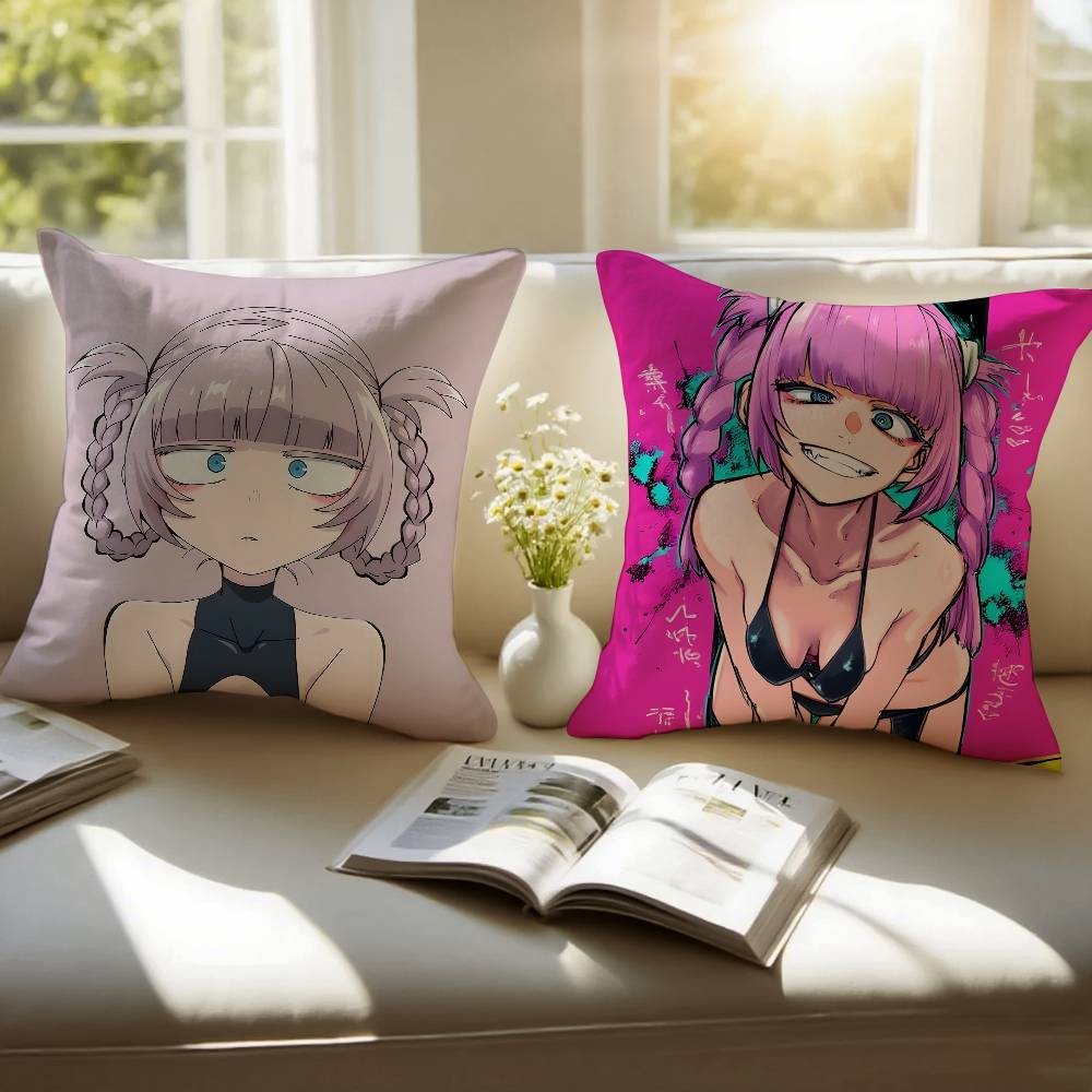 Yofukashi No Uta Anime Nazuna-A Pillow Case Anti-dustmite Pillowcase Invisible Zipper Silky Short Plush Sofa Cushion Cover