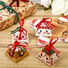 50pcs Christmas Boxes, 6 Styles Christmas Gift Boxes Xmas Paper Boxes with Ribbon Boxes for Christmas Party Supplies