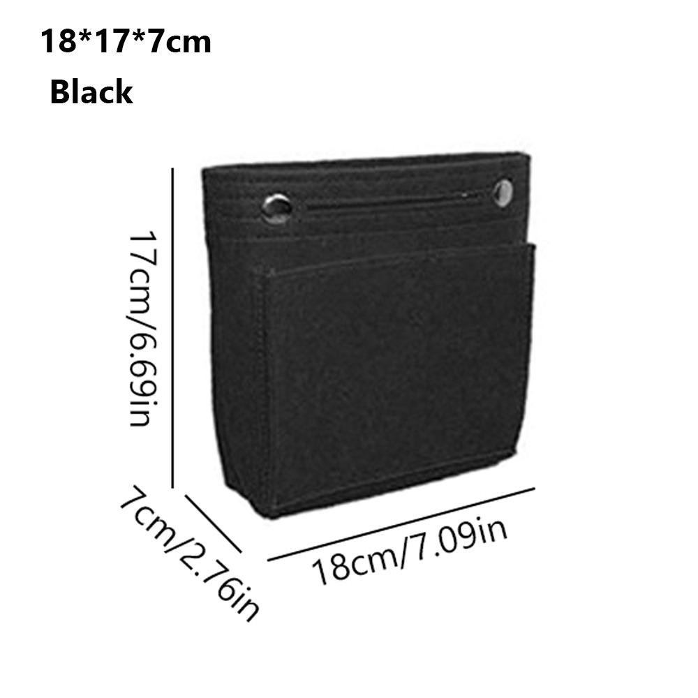 Simple Felt Handbag Insert Bag Bag Support Large Capacity Internal Bag Storage Organization Multi-Pocket Bag Organiser