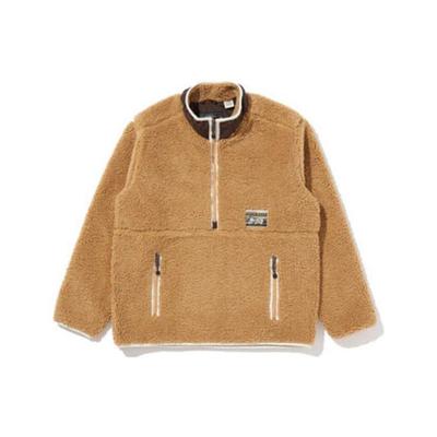 Casaco Pulôver Sólido Meio Zíper Levis FW22 Masculino Jaquetas Amarelo A3206-0001