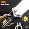 LED Flashlight COB USB Recharge Bright Waterproof for Outdoor Hunting