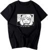 Spy X Family Anya Forger Cosplay T-Shirt Men Cotton T Shirt Short-Sleeve Tees Top Black
