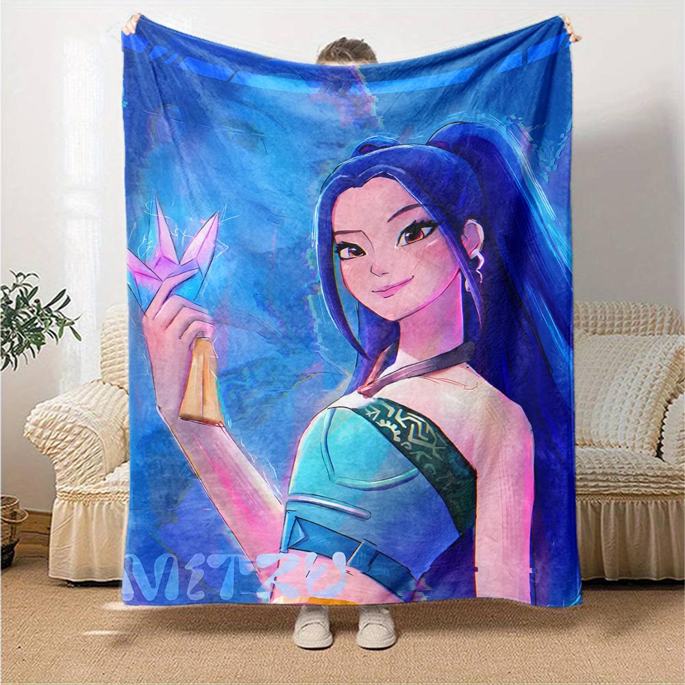 1pc KPop Demon Hunters30 Blanket, Gift, for Men and Women, Soft Blanket, Good for Sofa Bed Couch Travel, Lightweight Flannel Blanket
