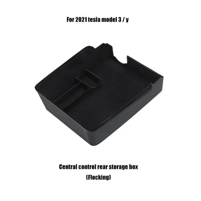 Car Central Armrest Storage Box For Tesla Model 3 / Y  2022 2023 Hidden Box Cup Holder Flocking Organizer Containersr