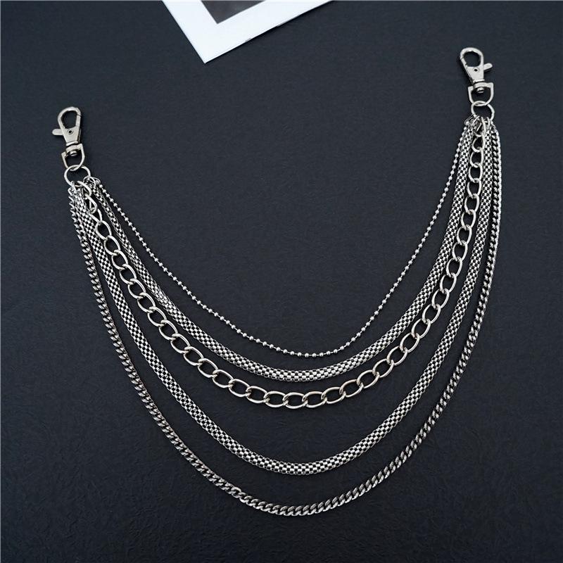 Men's Punk Cuban Five-Layer Metal Waist Chain - Hip Hop Trend Pendant