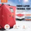 Portable Ice Shelter, 3-4 Person Insulated Pop-Up Ice Fishing Tent, 35 Square Feet Fishable Area, Thermal Ice Shanty for Winter Fishing, Ice Cube with