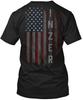 Inzer Family American Flag T-Shirt Made In the USA Size S To 5XL