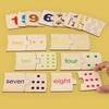 Wooden Matching Puzzle Educational Toy Number Animal Food Board Early Learning Logical Thinking Game Montessori for Kids Gift
