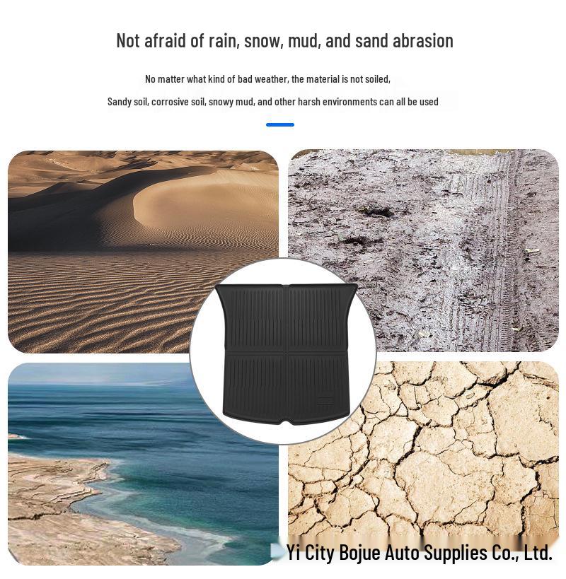 Tesla Model Y TPE Trunk Mat: Waterproof, Wear-Resistant, Easy to Clean Floor Protection
