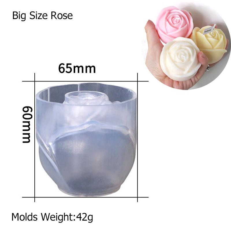 

Valentine s Day Rose Silicone Candle Mold DIY Flowers Scented Candle Soap Craft Gift Making Resin Ice Chocolate Cake Baking Mold