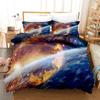 3D Digital, Planet, Space, Earth, Bedding Four-Piece Three-Piece Set Of Sheets