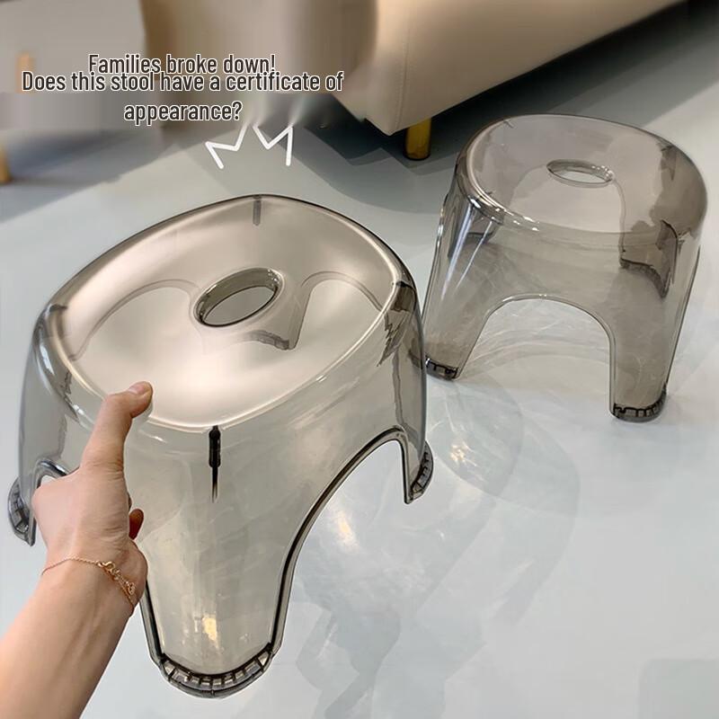 Silingfei Transparent Plastic Bathroom Stool